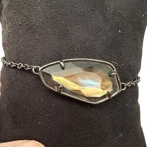 Kendra Scott Cambel Black Mother of Pearl Bolo Style Bracelet 1402